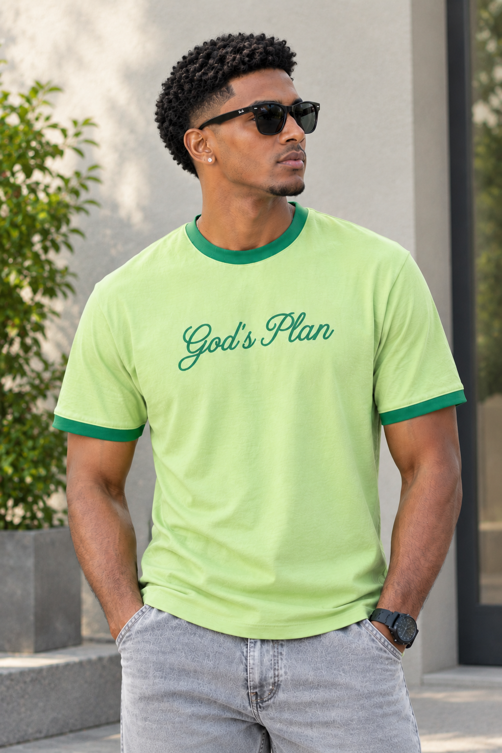 God's Plan Ringer Tshirt