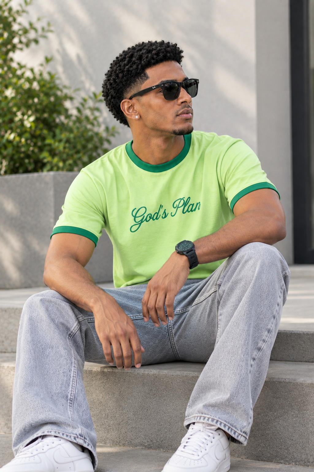 God's Plan Ringer Tshirt